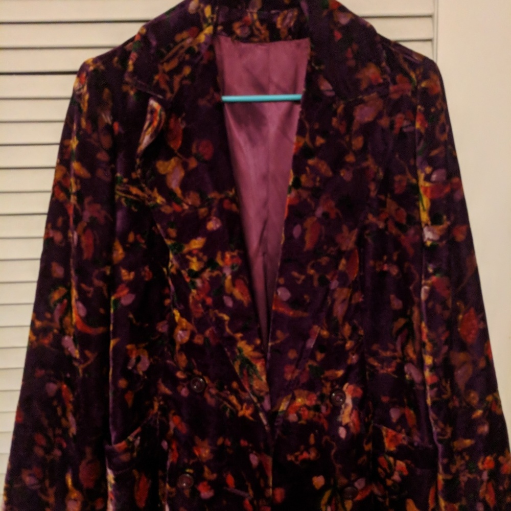 Vintage 70s crushed velvet jacket